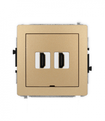 DECO Mechanizm gniazda podwójnego HDMI 2.0, bez pola opisowego Karlik 8DHDMIBO-4