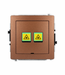 DECO Mechanizm gniazda światłowodowego/optycznego podwójnego, bez pola opisowego Karlik 9DGOPBO-2