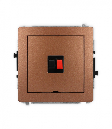 DECO Mechanizm gniazda głośnikowego pojedynczego, bez pola opisowego Karlik 9DGGBO-1