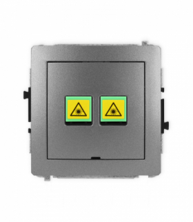 DECO Mechanizm gniazda światłowodowego/optycznego podwójnego, bez pola opisowego Karlik 11DGOPBO-2