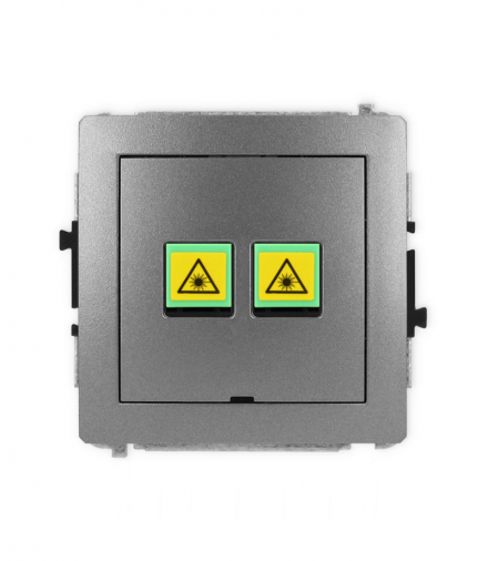 DECO Mechanizm gniazda światłowodowego/optycznego podwójnego, bez pola opisowego Karlik 11DGOPBO-2