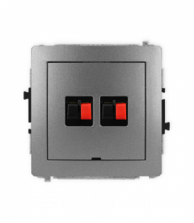 DECO Mechanizm gniazda głośnikowego podwójnego, bez pola opisowego Karlik 11DGGBO-2