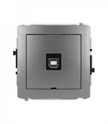 DECO Mechanizm gniazda pojedynczego USB A-B 2.0, bez pola opisowego Karlik 11DGUSBBO-3