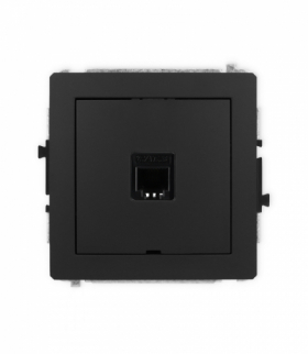 DECO Mechanizm gniazda telefonicznego pojedynczego 1xRJ11, 4-stykowy, beznarzędziowe, bez pola opisowego Karlik 12DGTBO-1