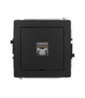 DECO Mechanizm gniazda komputerowego pojedynczego 1xRJ45, kat. 5e, ekranowane, 8-stykowy, bez pola opisowego Karlik 12DGKBO-1e