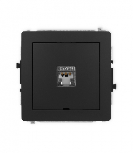 DECO Mechanizm gniazda komputerowego pojedynczego 1xRJ45, kat. 6, ekranowane, 8-stykowy, bez pola opisowego Karlik 12DGKBO-5