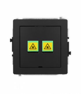 DECO Mechanizm gniazda światłowodowego/optycznego podwójnego, bez pola opisowego Karlik 12DGOPBO-2