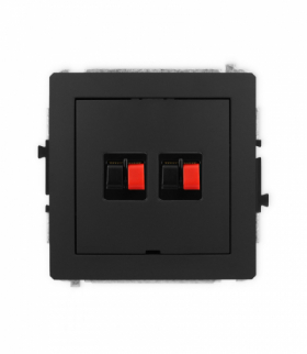 DECO Mechanizm gniazda głośnikowego podwójnego, bez pola opisowego Karlik 12DGGBO-2