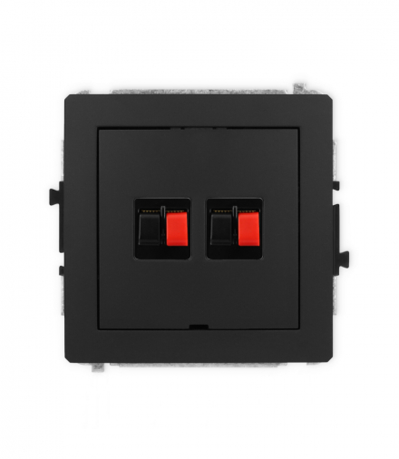 DECO Mechanizm gniazda głośnikowego podwójnego, bez pola opisowego Karlik 12DGGBO-2