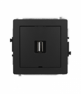 DECO Mechanizm gniazda pojedynczego USB A-A 2.0, bez pola opisowego Karlik 12DGUSBBO-1