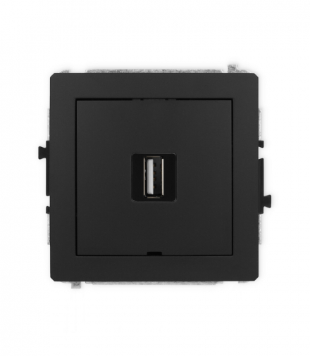 DECO Mechanizm gniazda pojedynczego USB A-A 2.0, bez pola opisowego Karlik 12DGUSBBO-1