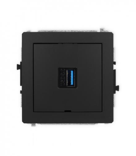 DECO Mechanizm gniazda pojedynczego USB A-A 3.0, bez pola opisowego Karlik 12DGUSBBO-5