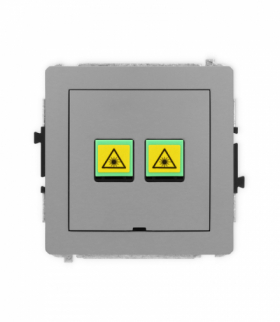 DECO Mechanizm gniazda światłowodowego/optycznego podwójnego, bez pola opisowego Karlik 27DGOPBO-2