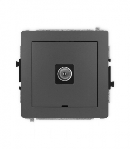 DECO Mechanizm gniazda antenowego pojedynczego TV, bez pola opisowego Karlik 28DGTVBO-1