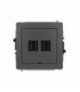 DECO Mechanizm gniazda podwójnego HDMI 2.0, bez pola opisowego Karlik 28DHDMIBO-4