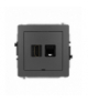 DECO Mechanizm gniazda pojedynczego HDMI 2.0 + gniazda komp. poj. 1xRJ45, kat. 5e, 8-stykowy, bez pola opisowego Karlik 28DGHKBO