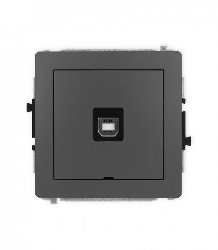 DECO Mechanizm gniazda pojedynczego USB A-B 2.0, bez pola opisowego Karlik 28DGUSBBO-3