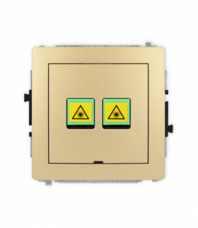 DECO Mechanizm gniazda światłowodowego/optycznego podwójnego, bez pola opisowego Karlik 29DGOPBO-2