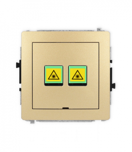DECO Mechanizm gniazda światłowodowego/optycznego podwójnego, bez pola opisowego Karlik 29DGOPBO-2