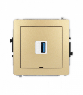 DECO Mechanizm gniazda pojedynczego USB A-A 3.0, bez pola opisowego Karlik 29DGUSBBO-5