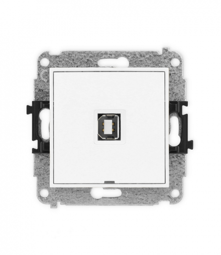 MINI Mechanizm gniazda pojedynczego USB A-B 2.0, bez pola opisowego Karlik MGUSBBO-3