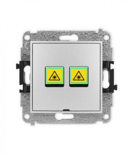 MINI Mechanizm gniazda światłowodowego/optycznego podwójnego, bez pola opisowego Karlik 7MGOPBO-2