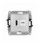 MINI Mechanizm gniazda pojedynczego HDMI 2.0 + gniazda komp. poj. 1xRJ45, kat. 5e, 8-stykowy, bez pola opisowego Karlik 7MGHKBO