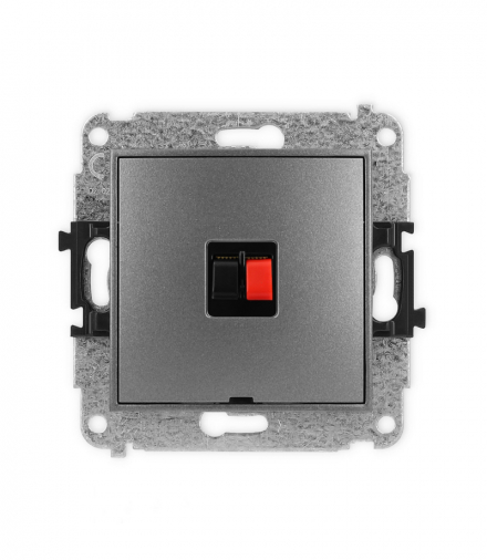 MINI Mechanizm gniazda głośnikowego pojedynczego, bez pola opisowego Karlik 11MGGBO-1