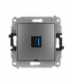 MINI Mechamizm gniazda pojedynczego USB A-A 3.0, bez pola opisowego Karlik 11MGUSBBO-5