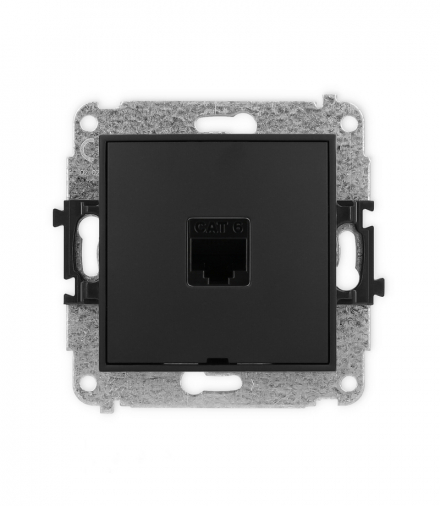 MINI Mechanizm gniazda komputerowego pojedynczego 1xRJ45, kat. 6, 8-stykowy, bez pola opisowego Karlik 12MGKBO-3