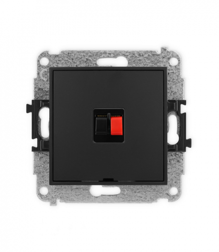 MINI Mechanizm gniazda głośnikowego pojedynczego, bez pola opisowego Karlik 12MGGBO-1