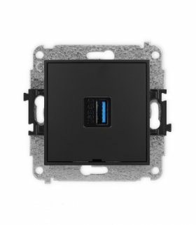 MINI Mechamizm gniazda pojedynczego USB A-A 3.0, bez pola opisowego Karlik 12MGUSBBO-5