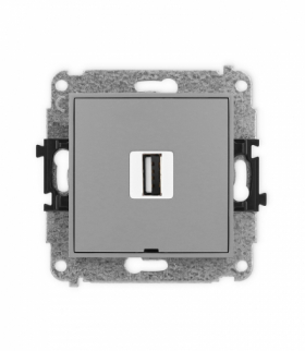 MINI Mechanizm gniazda pojedynczego USB A-A 2.0, bez pola opisowego Karlik 27MGUSBBO-1