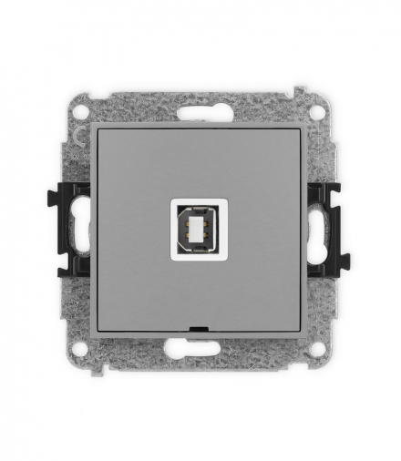 MINI Mechanizm gniazda pojedynczego USB A-B 2.0, bez pola opisowego Karlik 27MGUSBBO-3