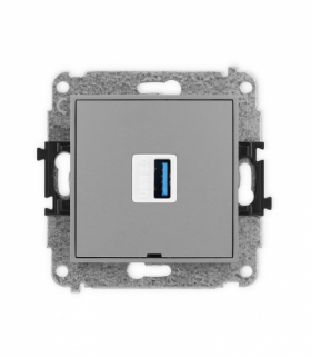 MINI Mechamizm gniazda pojedynczego USB A-A 3.0, bez pola opisowego Karlik 27MGUSBBO-5