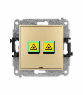 MINI Mechanizm gniazda światłowodowego/optycznego podwójnego, bez pola opisowego Karlik 29MGOPBO-2