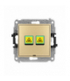 MINI Mechanizm gniazda światłowodowego/optycznego podwójnego, bez pola opisowego Karlik 29MGOPBO-2