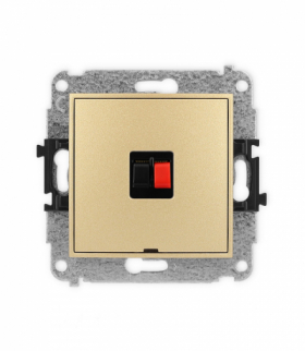 MINI Mechanizm gniazda głośnikowego pojedynczego, bez pola opisowego Karlik 29MGGBO-1