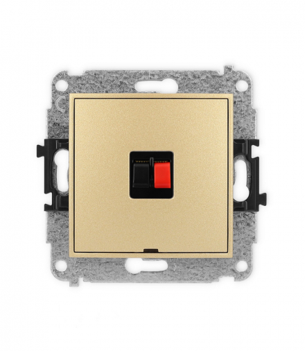 MINI Mechanizm gniazda głośnikowego pojedynczego, bez pola opisowego Karlik 29MGGBO-1