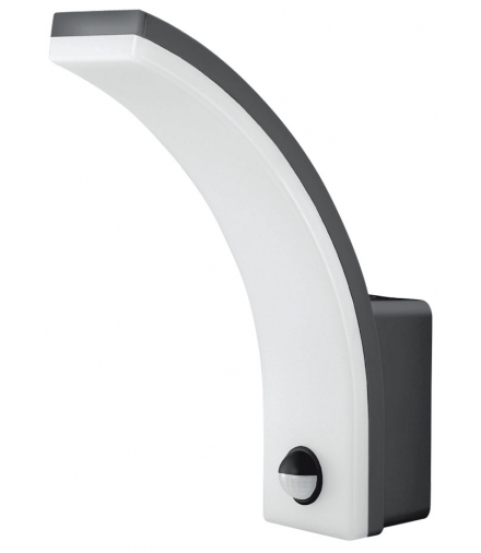 LAMPA ELEWACYJNA LED Z CZUJNIKIEM RUCHU ''EL HOME'' ML-21B7 czarna - zewnętrzna, czujniki zmierzchowy i PIR, 20W, IP65, 140°