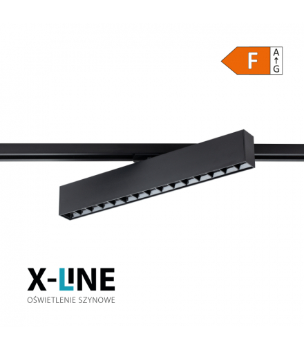 Lampa szynowa LED liniowa regulowana, 15 W, 1350 lm, 4000 K, czarna, X-LINE STF2-15W-B