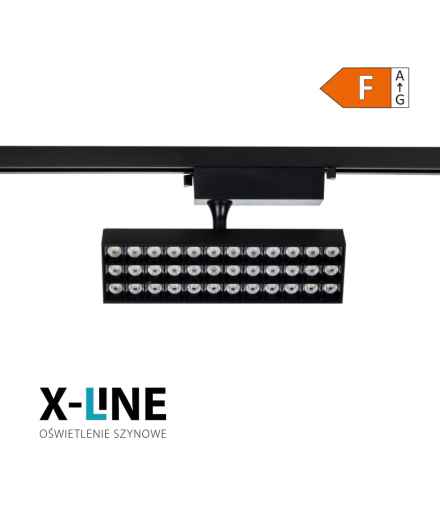 Reflektor szynowy LED, 20 W, 1750 lm, 4000 K, czarny, X-LINE STR2-20W-B