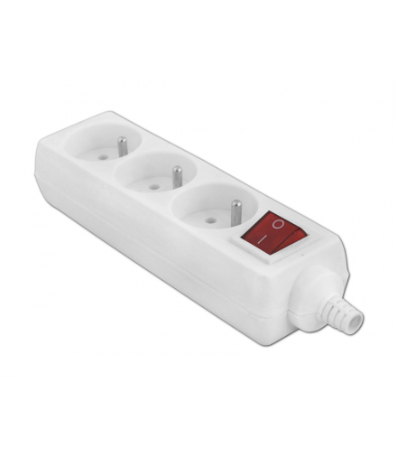 Listwa przedłużacza 3 gniazda z uziemieniem i wyłącznikiem. LX9316