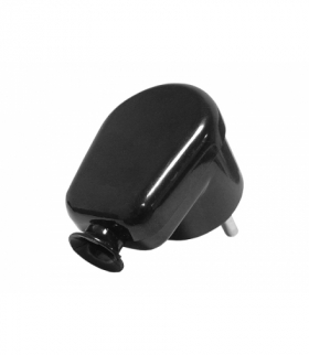 Wtyczka WT-16 kątowa z uziemieniem czarna. LX9217/C