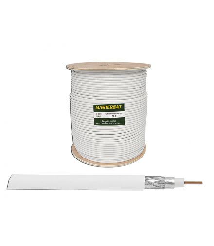 Kabel koncentryczny RG6 CCS, 300m rolka, MASTERSAT LXK492