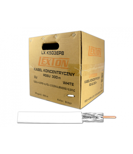 Kabel koncentryczny RG6 1.02CU+64x0.12 Pull Box LXK503EPB