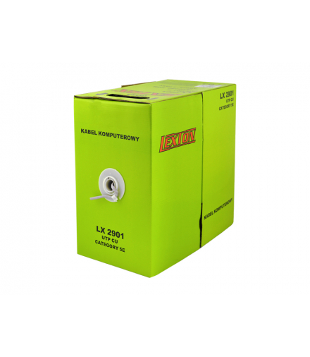 Kabel komputerowy - skrętka UTP 5e 100% Cu LX2901 ZIELO