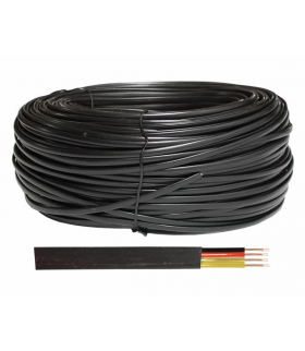 Kabel telefoniczny płaski 4c, czarny. LXK512