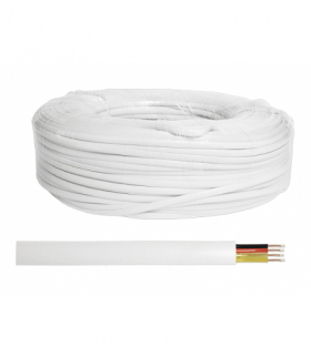 Kabel telefoniczny płaski 4c, biały. LXK511