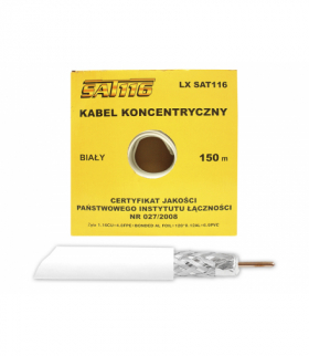 Kabel koncentryczny SAT116 1.16Cu 150m, karton LXSAT116/150